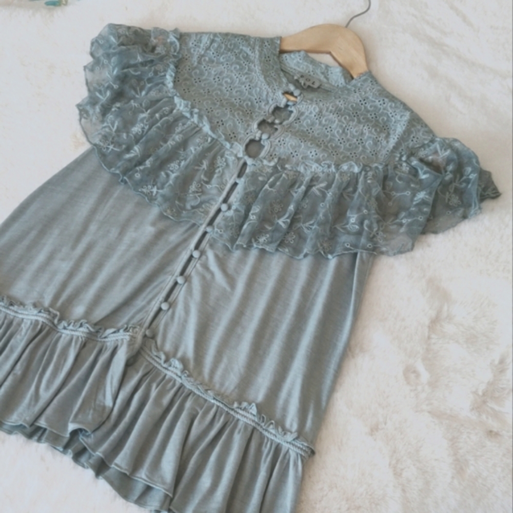 🆕🌿POL BOHO LACE TOP🌿 - Picture 2 of 7